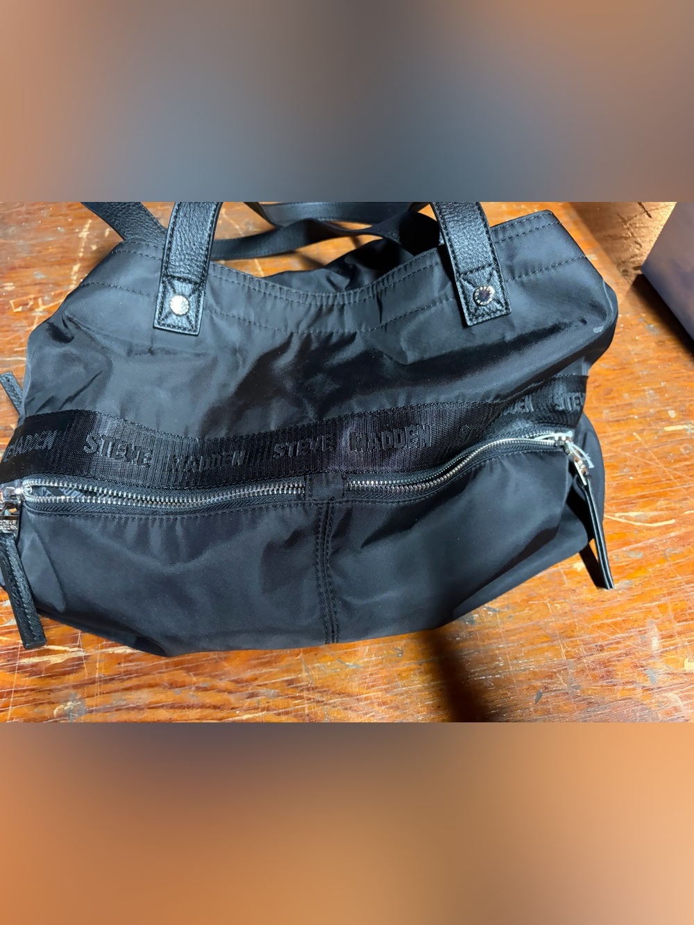 Steve Madden Black Tote Bag